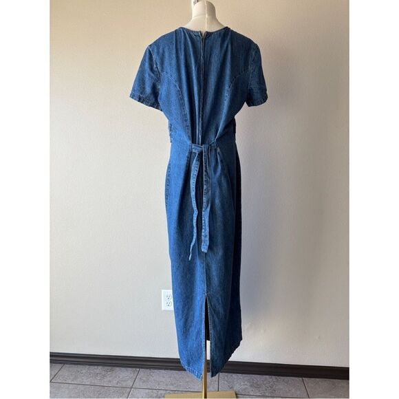 Vintage 90’s Soft Denim Maxi Dress - Picture 4 of 10